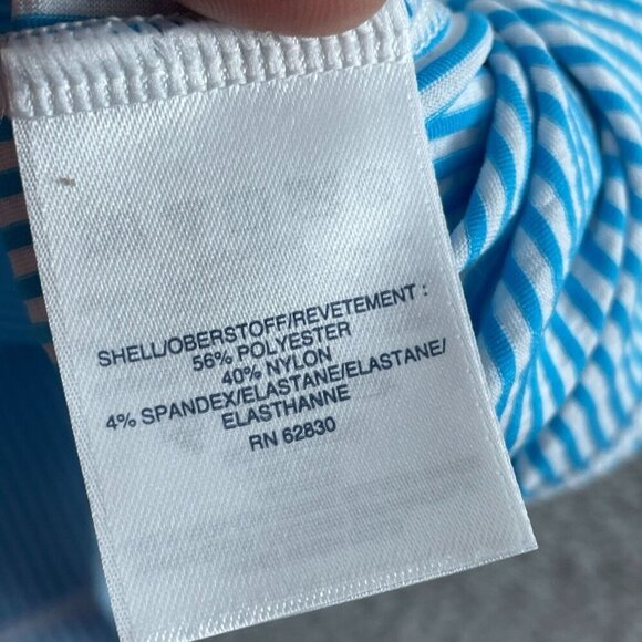 Lands End Womens Striped Long Sleeve Colorblock Shirt L Polyester/Nylon 2463 - Picture 4 of 8